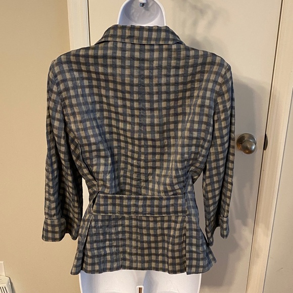 Armani Collezioni Plaid Belted Jacket - Picture 7 of 9